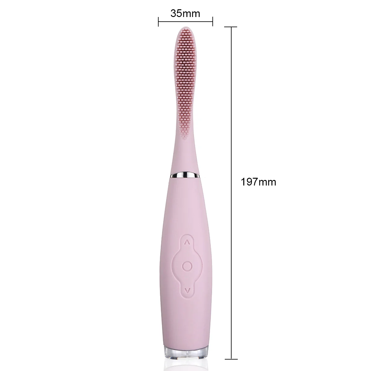 USB Rechargeable 5 Modes Ultrasonic Silicone Electric Toothbrush Oral Care Dental Teeth Whitening Deep Clean Sonic Massage Brush - Цвет: Розовый