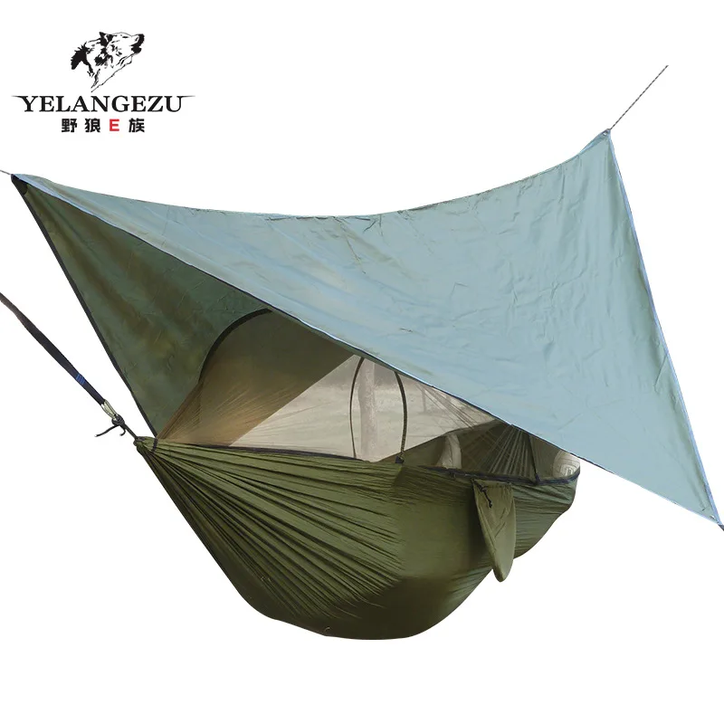 

Automatic Quickly Open Strut Mosquito Net Hammock Awning Set Outdoor Camping Nylon Anti-mosquito Hammock Awning