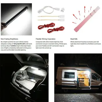 

6000K LED Light Bar Universal Car Work Lamp 12V Accessories Triple row