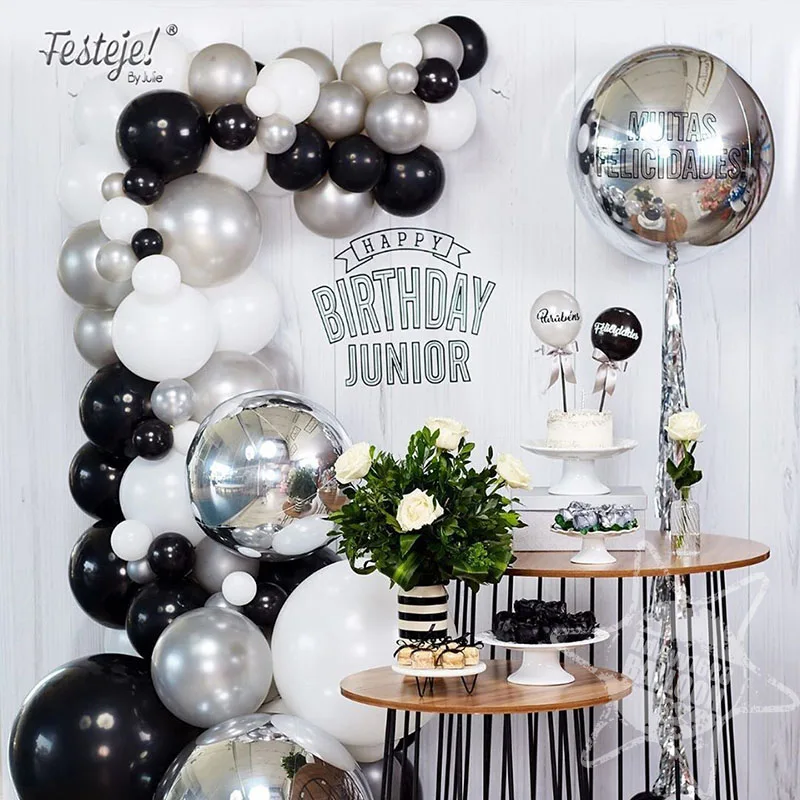 

10/18/22inch 4D Round Balloon Metal Gold Aluminum Foil Balloons Birthday Wedding Decoration Baby Shower Stereo Ballon Kids Toy