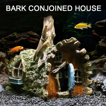 

Fish Tank Decor Resin Tree House/Imitation Root Aquarium Ornament Fish Tank Decoration XH8Z