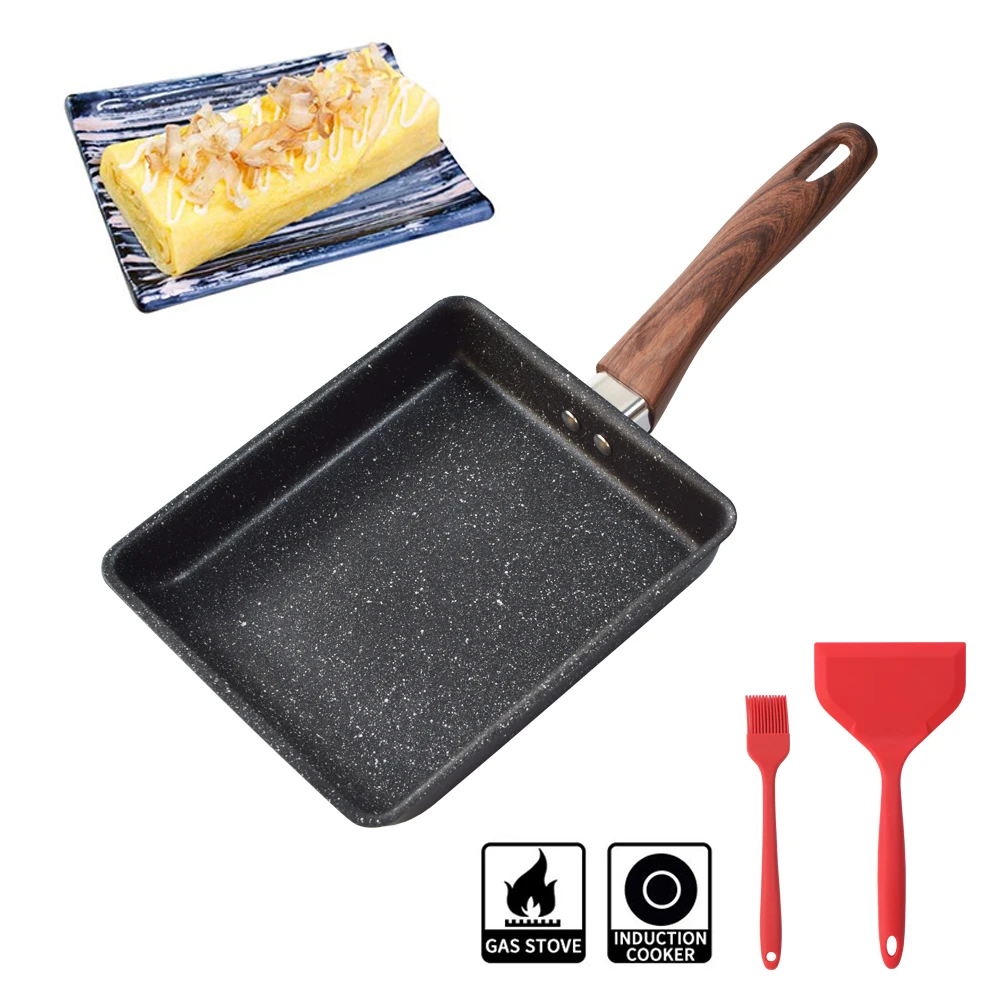 Tamagoyaki Japanese Omelette Egg Pan Nonstick Retangle Frying Pan With