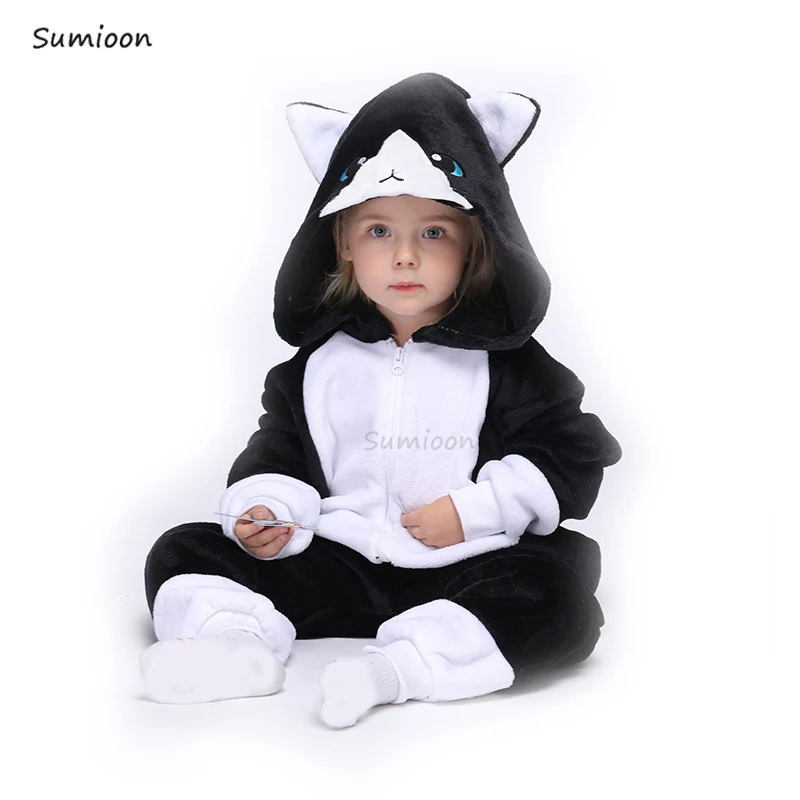 Children Rabbit Pajamas Boy Girl Cartoon Animal Cosplay Pyjama Onesie Kids Kigurumi Unicorn Sleepwear Hoodie Costume Jumspuit