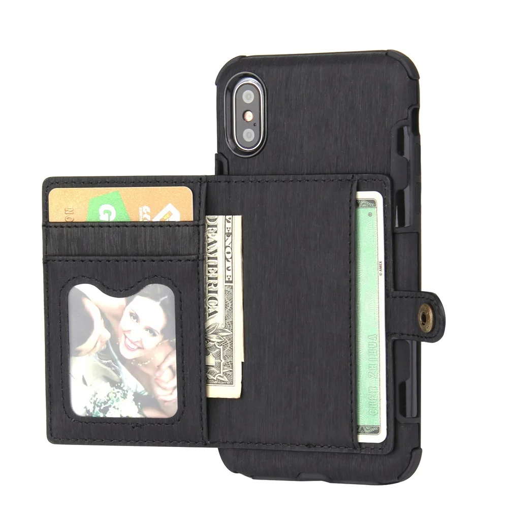 

Leather Pocket case for iphone X case covers for iphone XR 7 8 plus X cases