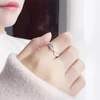 Sole Memory Creative Weaving Hollow DNA Chain Silver Color Resizable Opening Ring For Women Luxury Jewelry SRI516 3