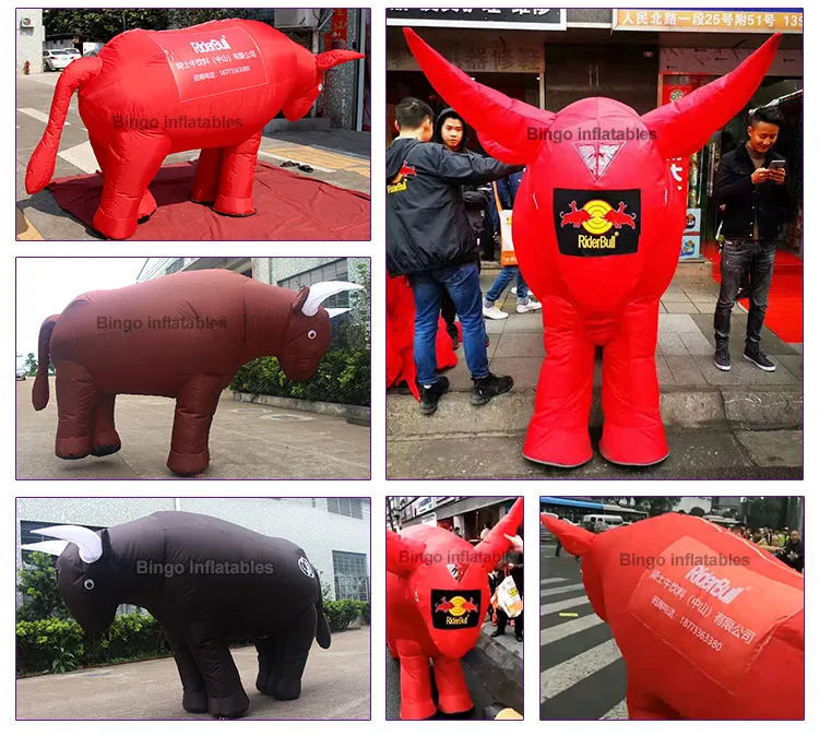 BG-C0309-Inflatable Red Cow Cartoon_2