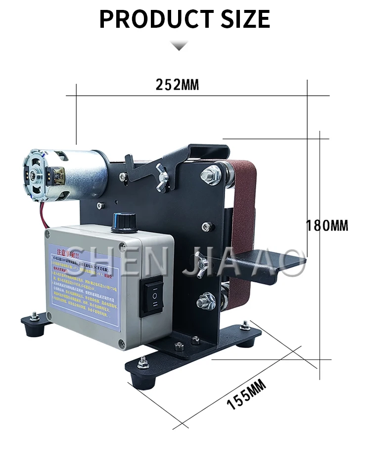 30-795 small household abrasive belt machine 180W polishing belt type grinding b