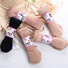 Тонкие женские стальные носки модные сексуальные короткие носки анти-крюк шелковые бархатные женские шелковые носки