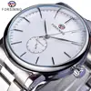 Forsining Mechanical Automatic Mens Watches Classic Man Watches Top Brand Luxury Silver Stainless Steel Business Fashion Clock ► Photo 1/6