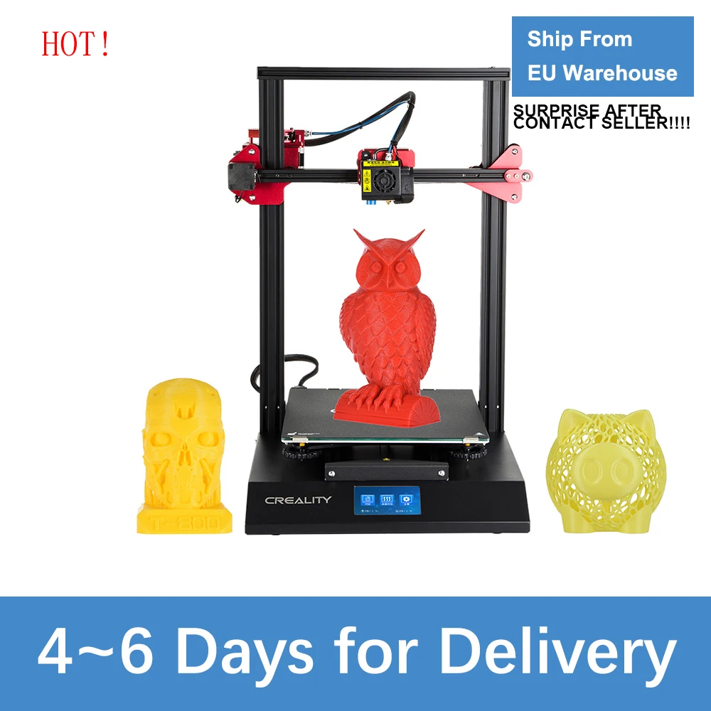 

3D Printer CREALITY CR-10 Pro Upgraded Auto Leveling DIY Self-assembly Kit 300*300*400mm Large Print Size LCD Touchscreen ender3