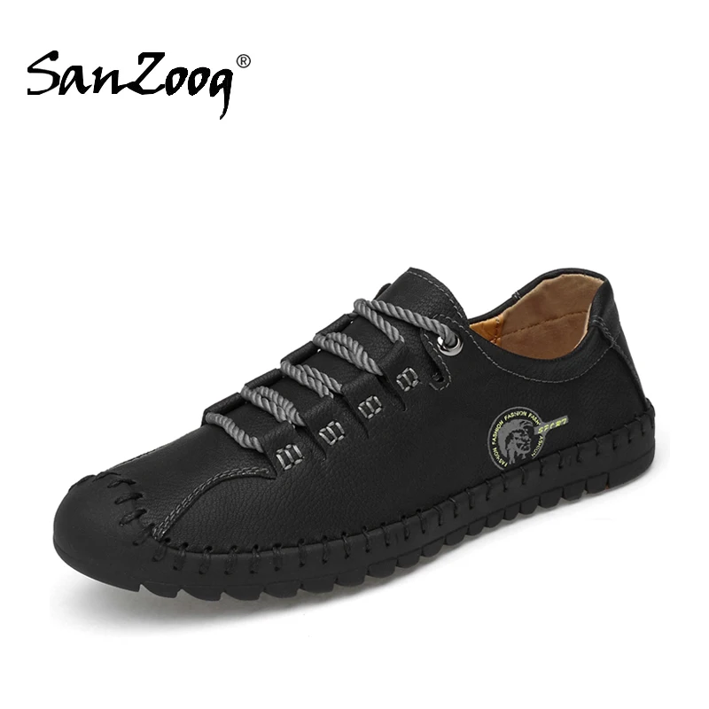 

Large Size 39-48 Additional 5% off (2 pair or more) Black Brown Khaki Lace-up Rubber Sole Men's Leather Casual Shoes Autumn Shoe