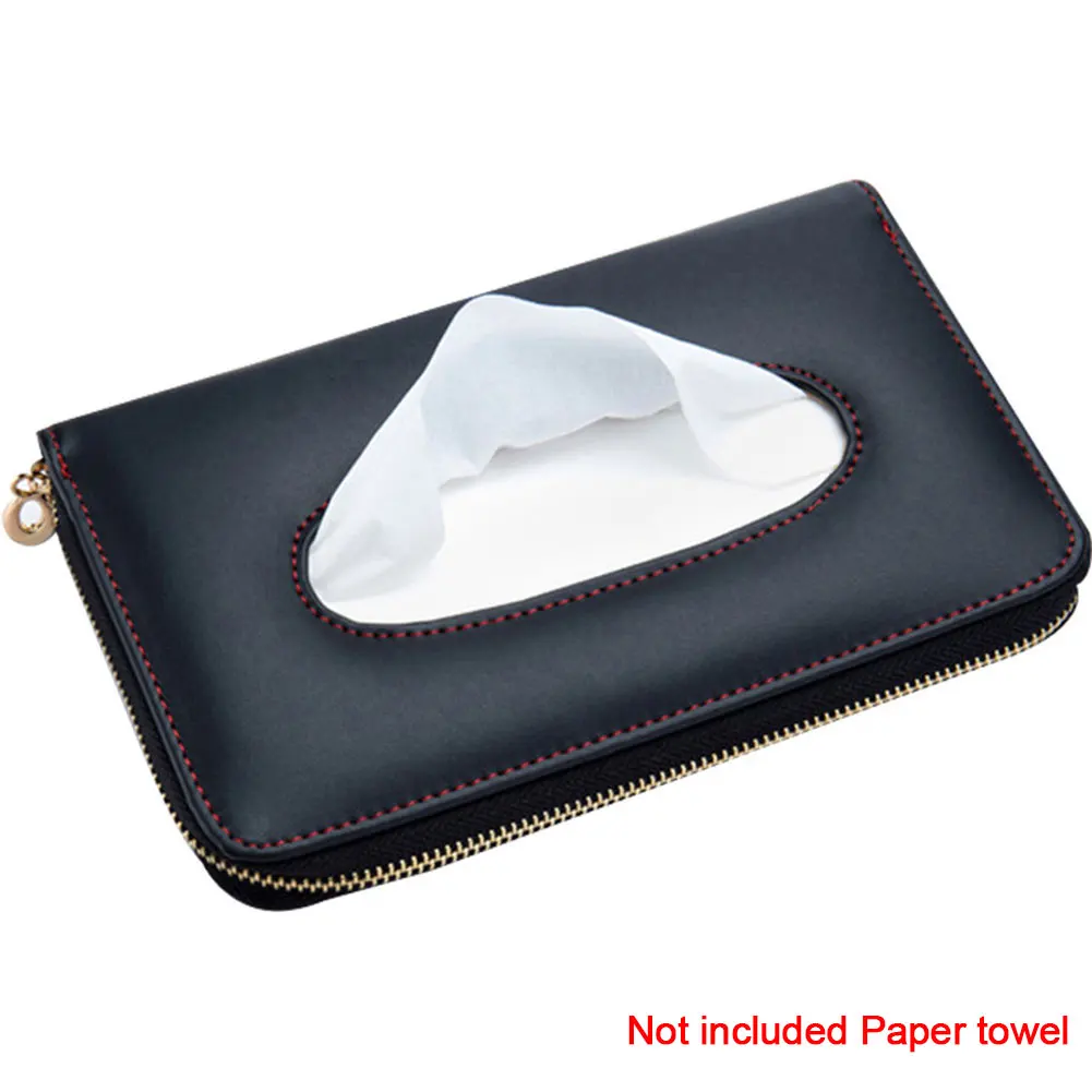 

Sun Visor Holder Removable Seat Back Hanging Interior Car Tissue Box Space Saving Napkin Case Replacement Decoration Storage