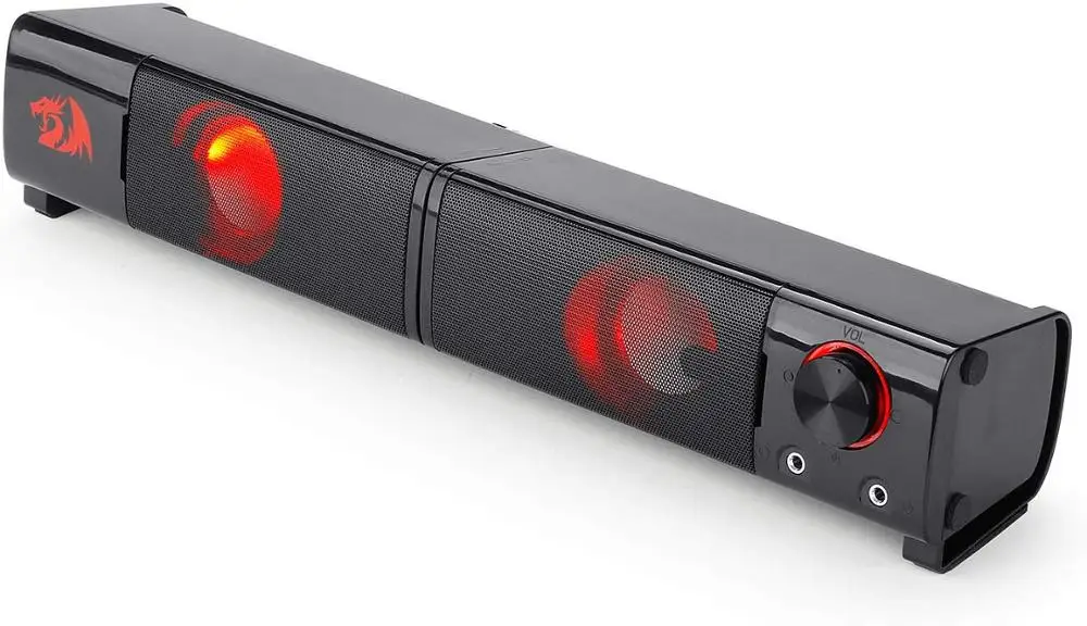 Redragon GS550 Orpheus PC Gaming Speakers, 2.0 Channel Stereo Desktop Computer Sound Bar with Compact Maneuverable Size