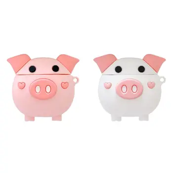 

Lovely Pig Pattern Protective Case Silicone Cover for AirPods 1/2 Charging Box