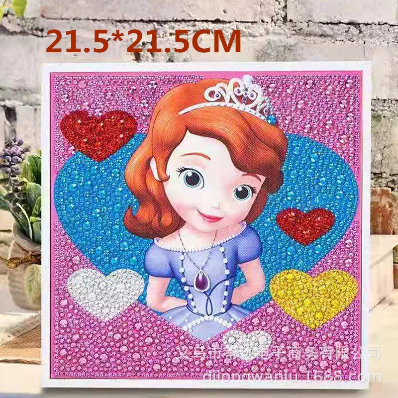 

Children Diamond Painting Size Drill Painting with Photo Frame 5D Rubik's Cube Dotted Painting Baby Hand-made Summer Vacation Gi