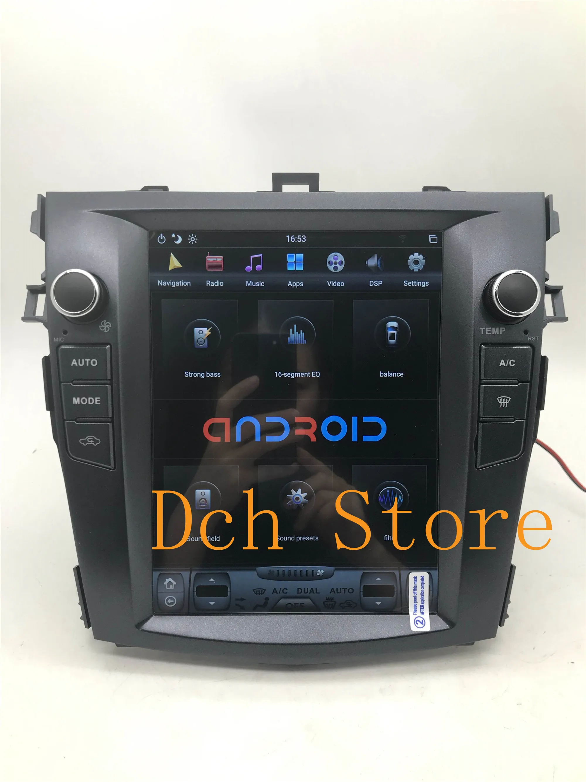 Автомобильный DVD плеер 10 4 дюйма в стиле Tesla Android 9 0 GPS для Toyota Corolla 2006 2013 4G RAM
