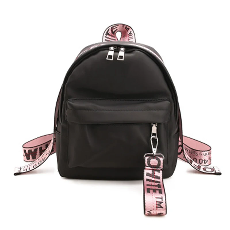 pink Новые модные женские рюкзаки, школьные сумки для подростков, Женский нейлоновый рюкзак с буквенным принтом, дорожные сумки для девочек Mochilas - Цвет: pink
