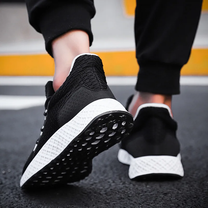 

Autumn New Style Punched Sheet Surface MEN'S SHOES Casual Sports Shoes Korean-style Trend of Fashion Fly Woven Thick Lightweight