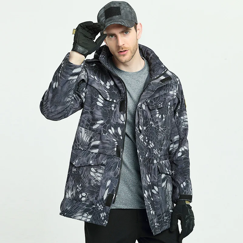 Утепленная водонепроницаемая ветрозащитная тактическая куртка M65 уличная для