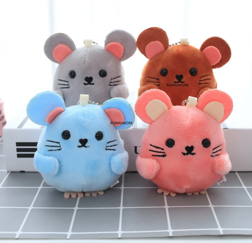 1piece random color Новые 4 цвета, 8 см прибл., милые маленькие Мини-мышки плюшевые игрушки куклы, детские животные плюшевые игрушки - Цвет: 1piece random color