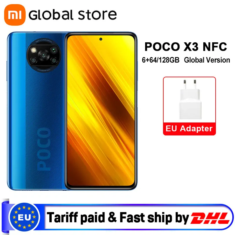 Versión Global Xiaomi POCO X3 NFC 6GB 64GB / 6GB 128GB Smartphone Snapdragon 732G Octa Core 64MP Quad Cámara 6,67 120Hz 5160mAh