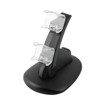 

Brand New Dual USB Charging Socket Kit Charger Dock Stand Cradle For PS4 Console Controller Play Station Game Pad with USB Cable