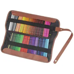72 шт индивидуальные цвета Премиум цветные карандаши набор с рулон вверх мешок холст ручка сумка для школы офиса художника эскиз