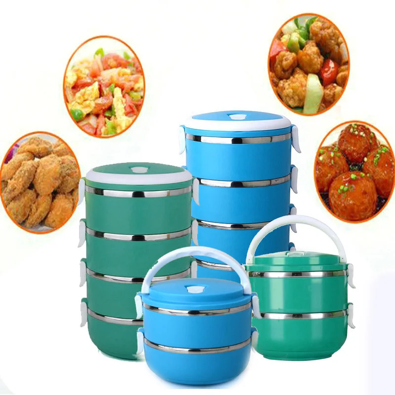 

Lunch Box Bento Thermos Heated Food Stainless Steel Storage Container Insulated