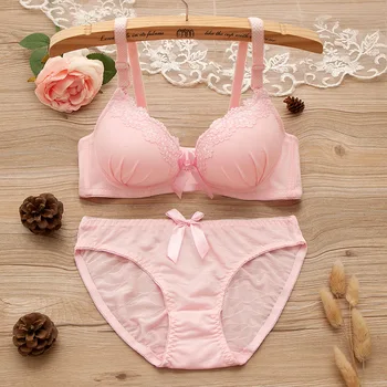 

Pure Color Lace Sexy Lady Push Up Bra Wireless Gathered Adjustable Thin Cup Chest Women's Underwear Lingerie Female Bralette
