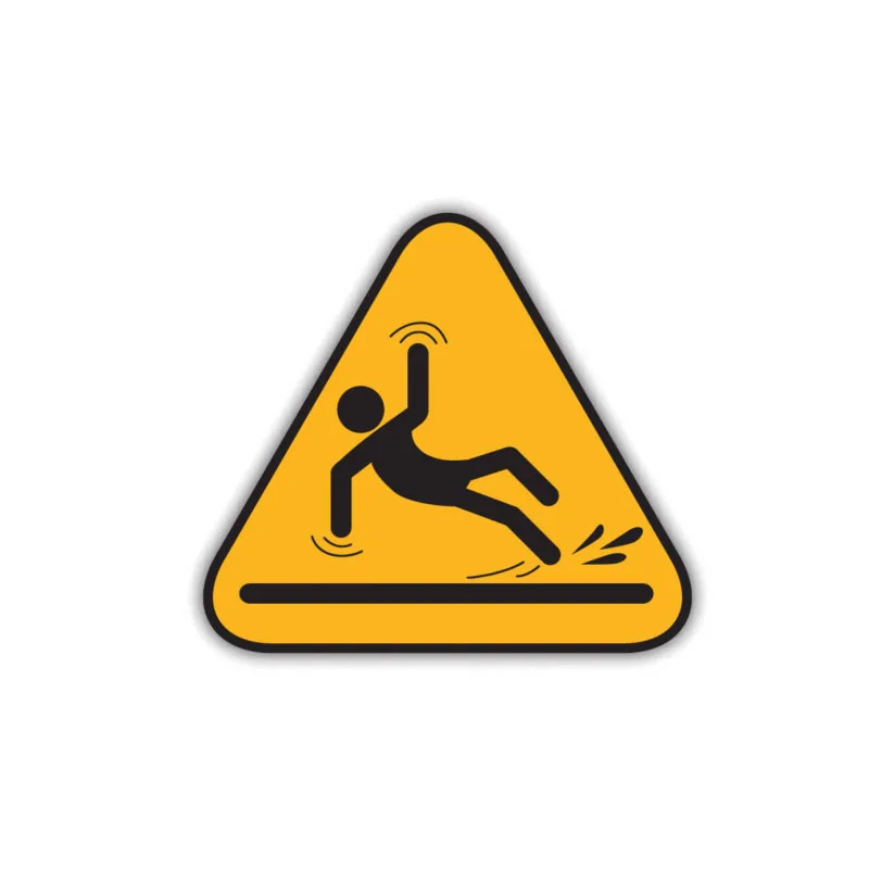 

Creative Caution Wet Floor Slippery Road Car Sticker Accessories Vinyl PVC 11cm*10cm Motorcycle Car Styling Decal