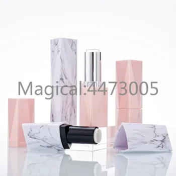 

12.1mm 10/30/50pcs Pink Triangle Cosmetics Refillable Container Diy Empty Lipstick Tube Homemade Lipstick Shell Packaging Makeup
