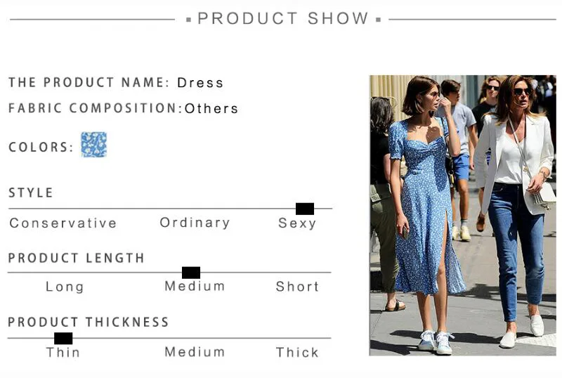 Women Casual Floral Print Midi Dress Square Collar Ruffle Puff Sleeve Slim Split Summer Dress French Romance Retro Dress Vestido