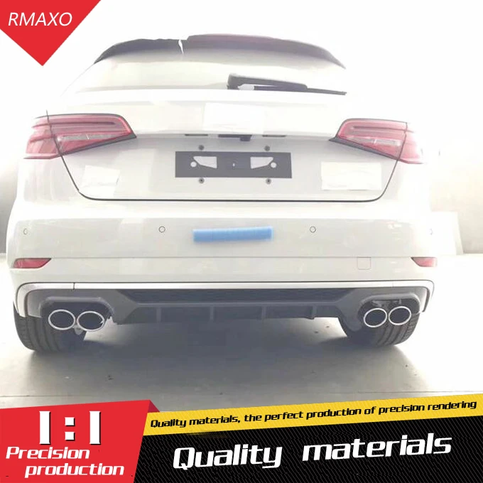 Для Audi A3 S3 Body kit спойлер 2017-2019 для Hatchback ABS задний бампер диффузор защитные бамперы |
