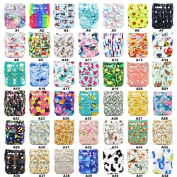 Fraldas de pano para bebês, fraldas laváveis, calças à prova de vazamento e bolsos, fralda de pano para recém nascido, fraldas reutilizáveis