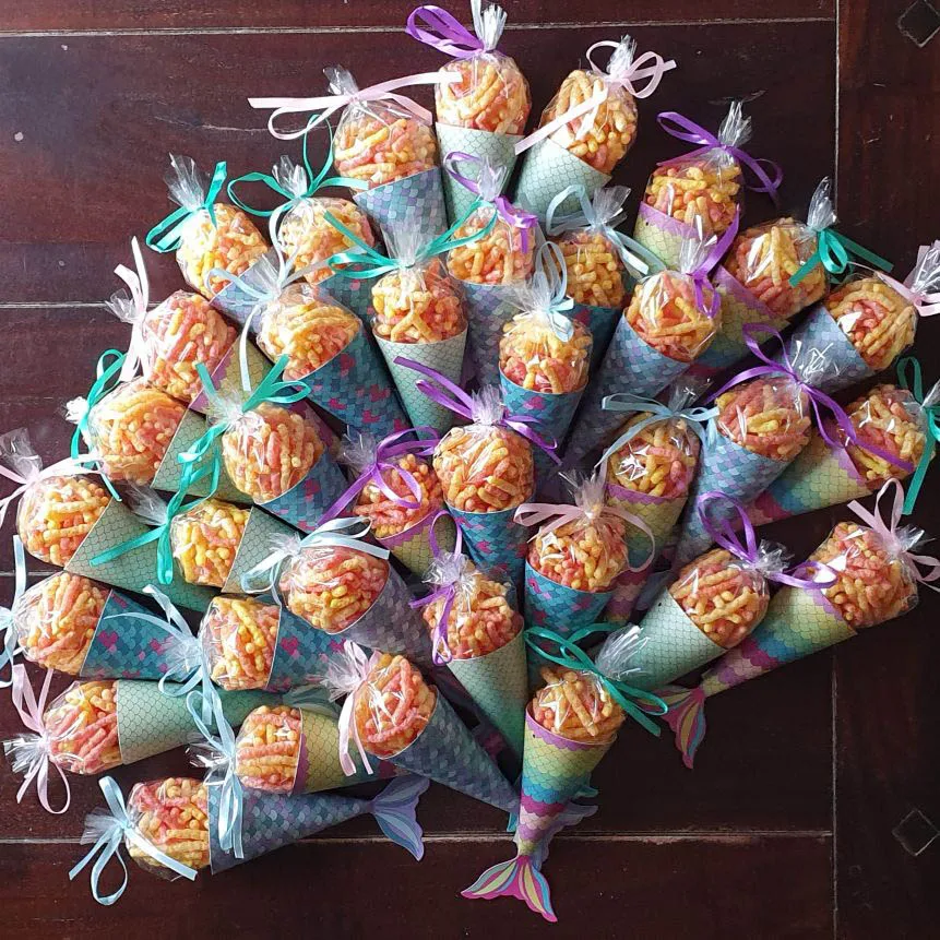 12 шт./компл. подарочные сумки русалки с раковиной Спасибо наклейки для детей на день рождения подарок DIY сумка вечерние украшения русалки