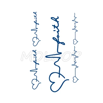 

Juice Tattoo Sticker Love Heart Beating Lifeline Waterproof Temporary Makeup Fake Tattoos for Woman Men Lasting To 5 -15 Days