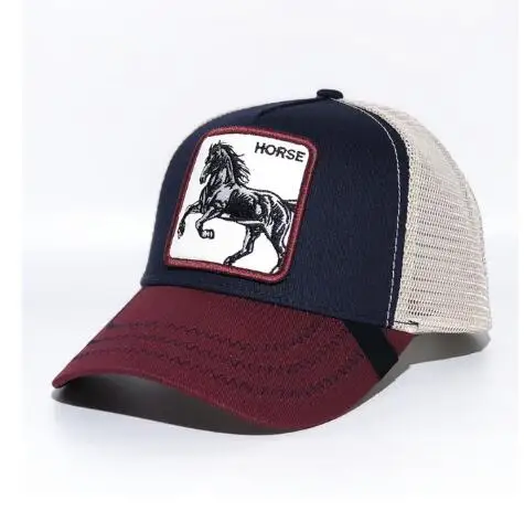 

2019 New Summer trucker cap mesh snapback hip hop hats for men embroidery baseball cap HORSE