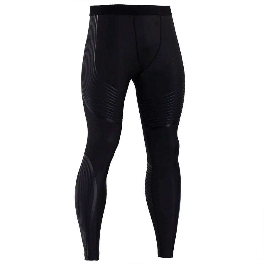 Новые мужские фитнес брюки для бега, высокие эластичные быстросохнущие Беговые Брюки Сексуальные Обтягивающие Леггинсы для йоги - Цвет: 013