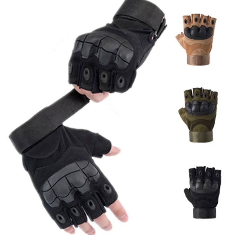 

Army Tactical Gloves Fingerless Military Gloves Special Forces Half Finger Guantes Mittens Women Men Leather Gym Fitness Gloves