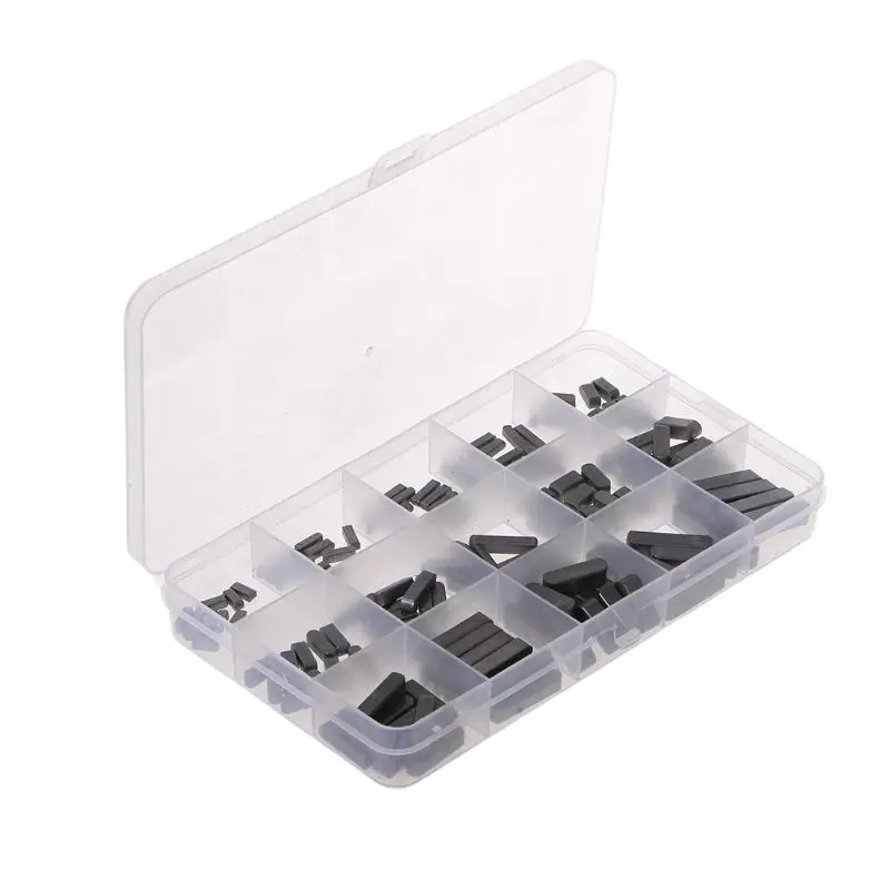 

140pcs Round Ended Feather Key Parallel Drive Shaft Keys Set 8mm 10mm 12mm 16mm 20mm 25mm 30mm Hardware with Box 94PC