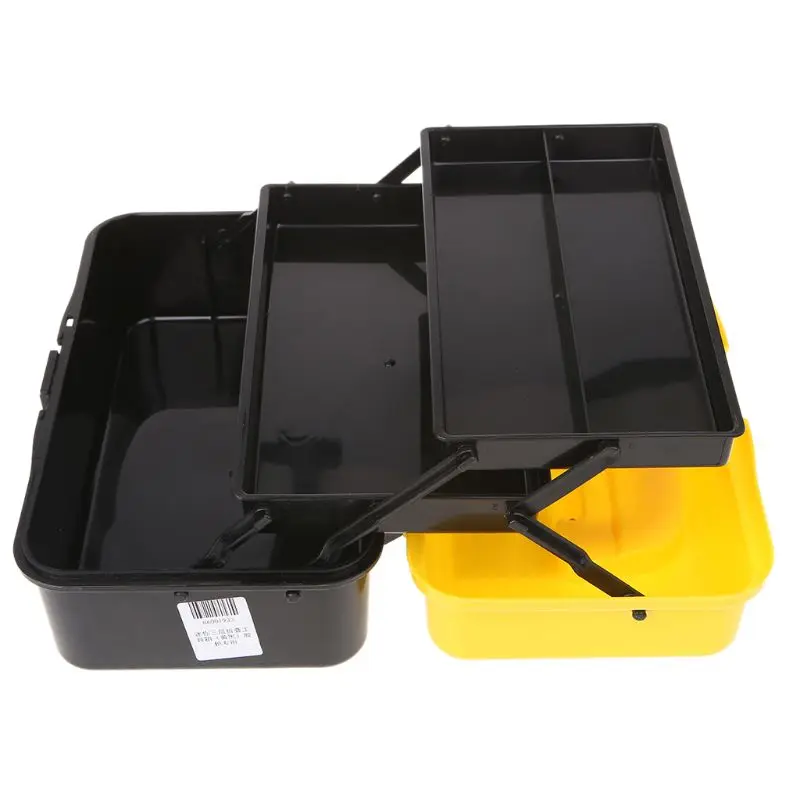 

3 Layer Folding Tool Storage Box Portable Hardware Toolbox Multifunction Car Repair Container Case Thickening folding rods