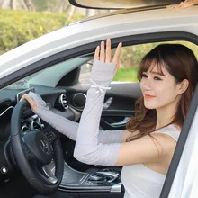 Ледяной рукав женские летние кружевные солнцезащитные стойкие перчатки длинные вискозные солнцестойкие манжеты дышащий студенческий стиль Велоспорт Вождение Glo