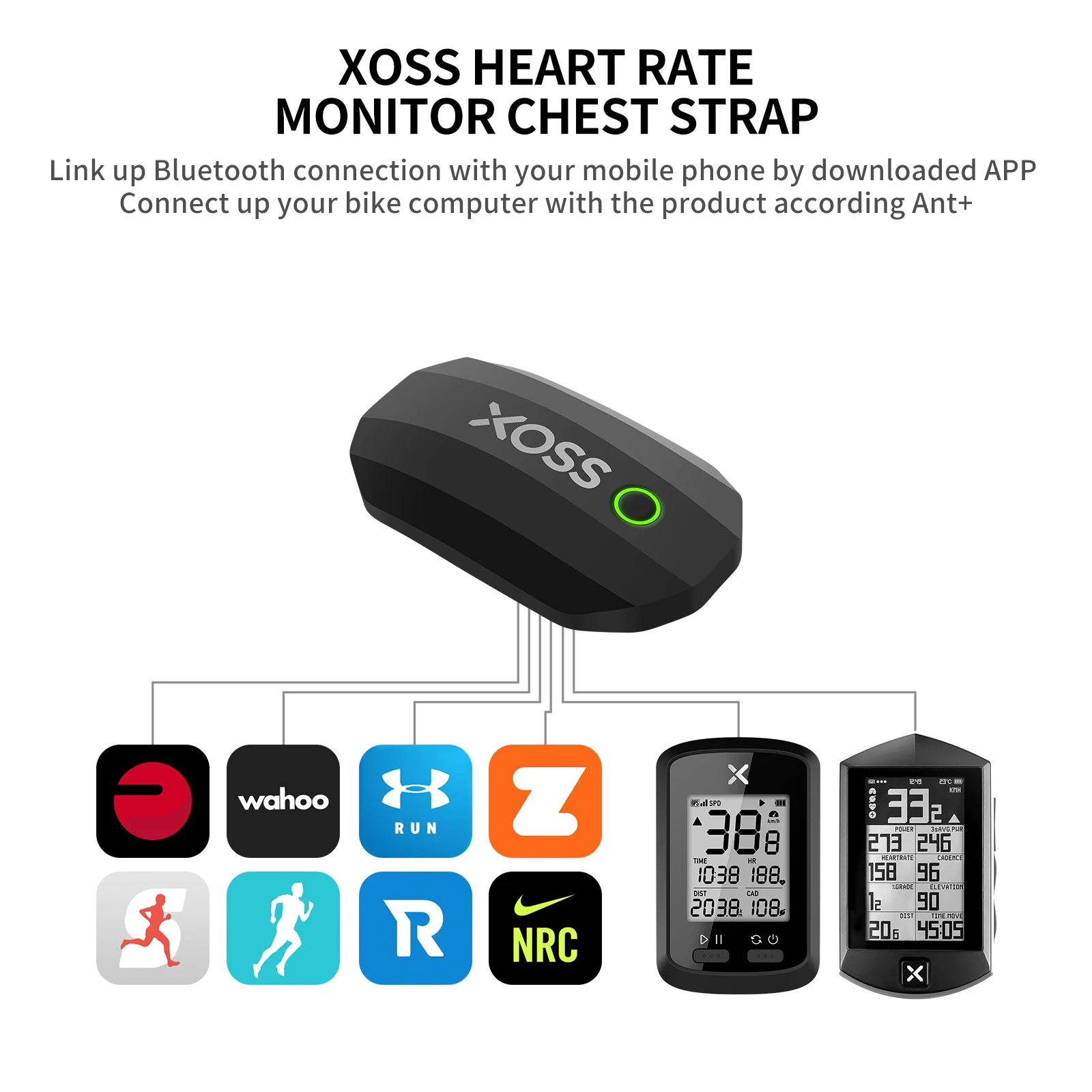 Xoss X1 Chest Strap Heart Rate Sensor 
