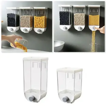

1000ml/1500ml Oatmeal Dispenser Grain Storage Box Wall-mounted Gadgets Kitchen Tank Storage Container Grain Cereal T9O1