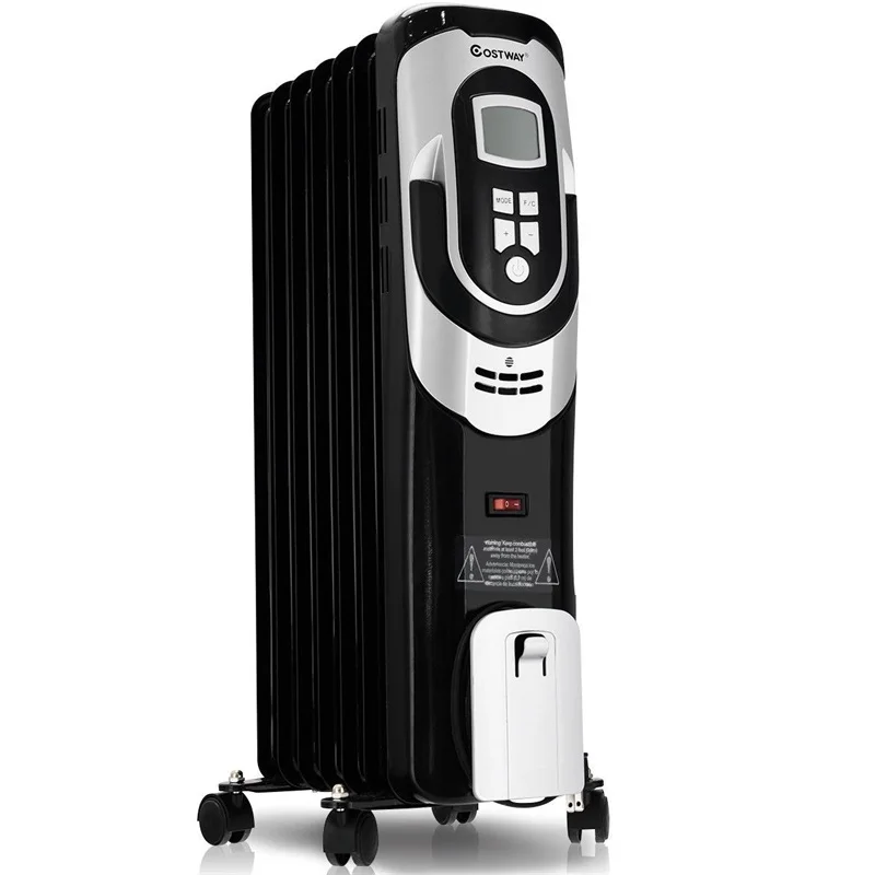 Полоса 1500W LCD 7 Fin таймер Электрический масляный радиатор нагреватель защита от