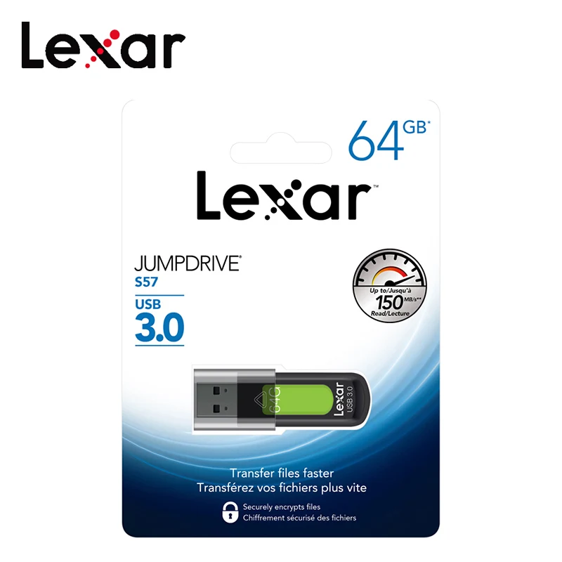 Lexar USB 3,0 256 ГБ 128 Гб 64 Гб оперативной памяти, 32 Гб встроенной памяти, USB флеш-накопитель Флешка 150 МБ/с. U диск Jumpdrive S57 для ПК