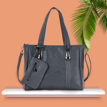 

2020 New Style All-match Women's Shoulder Bag Solid Color Retro Women's Large Capacity Handbag