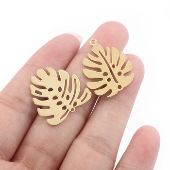 

20pcs Raw Brass Charms Open Chic Stamping Leaf Pendant Jewelry For Earring Necklace Jewelry Making Findings