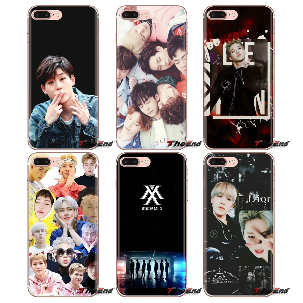 Monsta X KPOP Boy Group Soft Transparent Cases Covers For Samsung Galaxy A3 A5 A7 A9 A8 Star A6 Plus 2018 2015 2016 2017 |