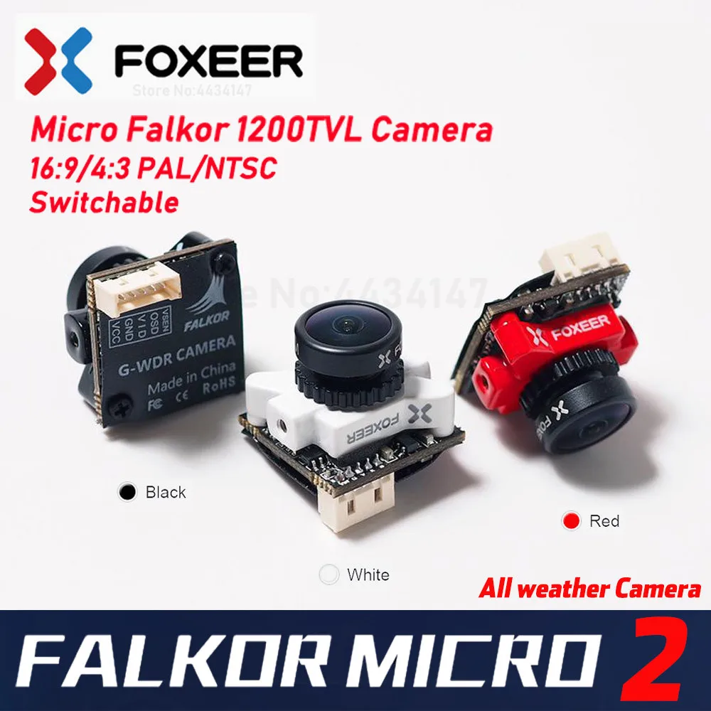 Foxeer Falkor Micro 2 камера 1200TVL FPV 16:9/4:3 PAL/NTSC переключаемая CMOS 1/3 GWDR камера RC гоночный Дрон Всепогодная камера